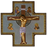 Wood Icon Cross-Croix d'icône en bois-Cruz de icono de madera Made in Italy