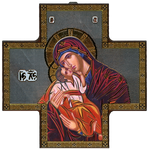 Cross Icon"Mother and Child"-Icône Croix"Mère et Enfant"-Icono de cruz"Madre e hijo"-Italy
