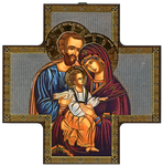 Cross Icon "Holy Family"Icône Croix "Sainte Famille"Cruz Icono "Sagrada Familia"-Italy