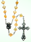 Glass Rosary with Light Orange color shell shaped beads - RM92A-27