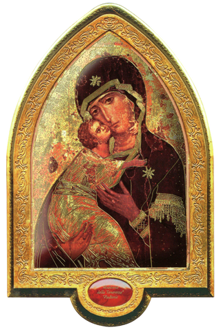 Madonna of Vladimir -QA8040-1059- 22cm x 33.5cm - 8.50" X 13.25". Made in Italy.