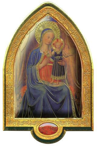 Mother and Child (FRA ANGELICO)  gold plated Vault -QA8040-1116-Made in Italy.