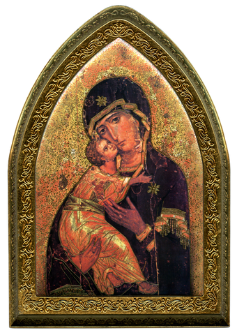 Madonna of Vladimir - QA8050-059 - 18.5cm x 13.5cm - 7¼" x 5¼". Made in Italy.