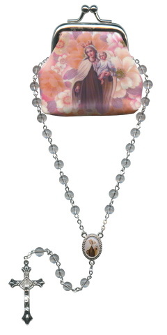 Mount Carmel Rosary and Pouch - R71M0250
