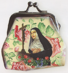 St. Rita Rosary and Pouch - Chapelet et pochette Sainte Rita  - Rosario y bolsa de Santa Rita