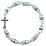 Rosary Bracelet White - Bracelet chapelet Blanc - Rosario pulsera Blanco
