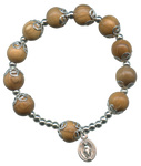 Elastic Olive wood Rosary Bracelet - RB162-11E