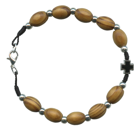 Wood rosary bracelet - Bracelet chapelet bois - Rosario pulsera de madera - Made in Italy