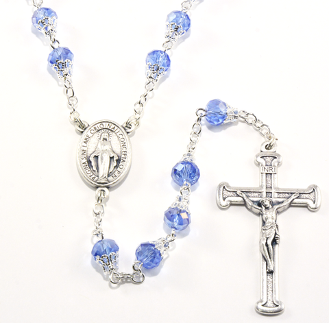 Crystal rosary-Chapelet en cristal-Rosario de cristal RC187CP-11
