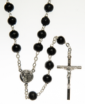 Wood rosary with carved beads - RW156T-3 Made in Italy