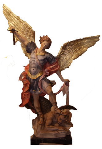 St. Michael statue - Saint Michel - San Miguel - 100 cm. - 44" Made in Italy