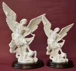 Marble dust St. Michael statue - SPA336 Made in Italy
