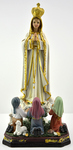 Statue Madonna of Fatima with Children colored . height 30 cm, 12" . Made in China