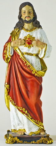 Statue Sacred Heart of Jesus,Sacré-Cœur de Jésus, Estatua Sagrado Corazón de Jesús  30 cm - 12"