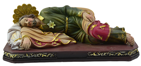 statue of sleeping Joseph 20 cm,  8"