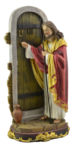 Statue Jesus at the door - Statue Jésus à la porte - Estatua Jesús en la puerta  30 cm - 12"